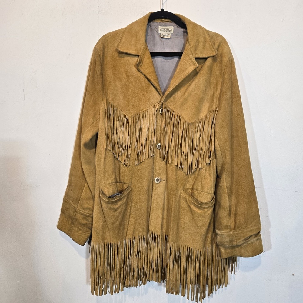 The J. Peterman Co. Vintage Suede Fringe Jacket